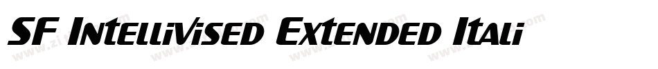 SF Intellivised Extended Italic字体转换